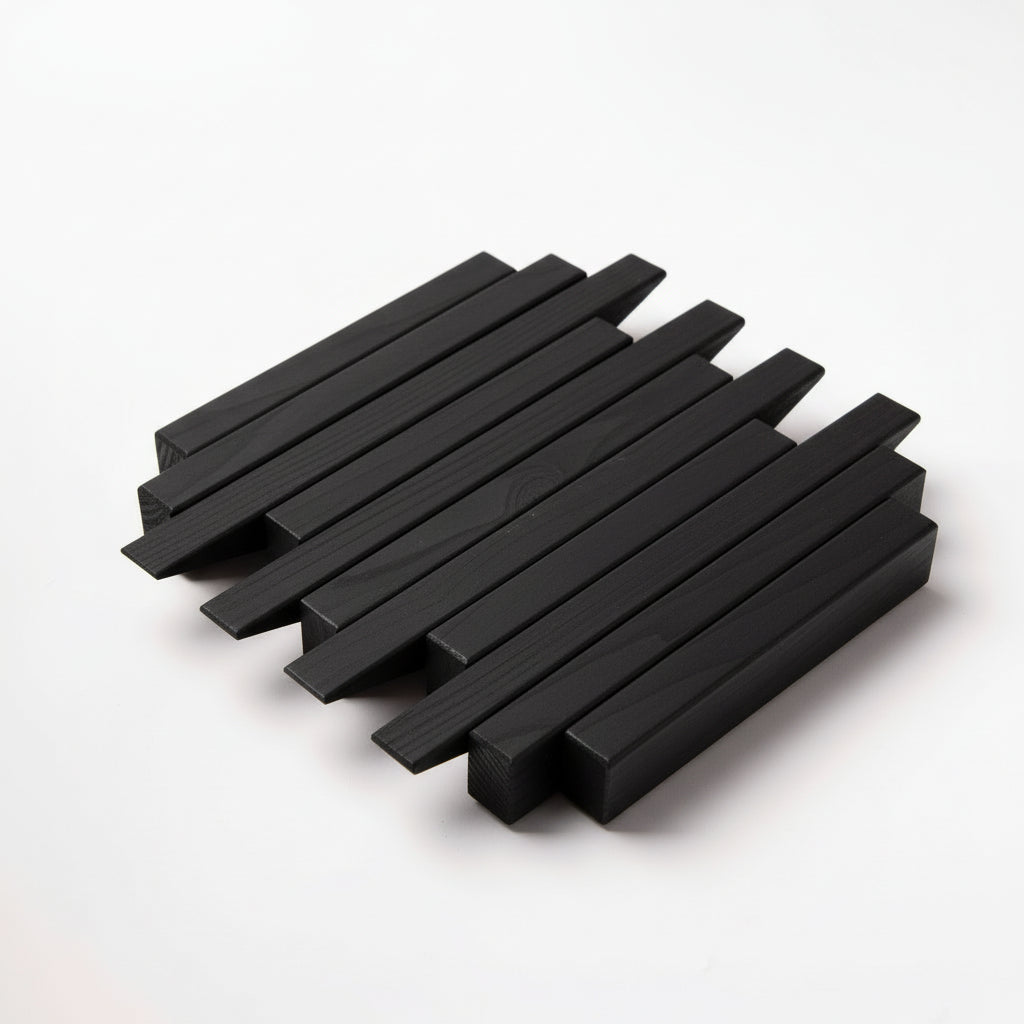 Black Wooden Wall Rack - Entryway Coat Rack Shelf | Lemnart-N Mini