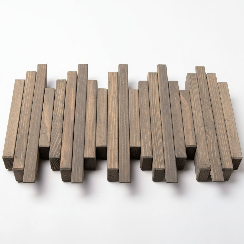 Taupe Wooden Wall Rack - Entryway Coat Rack | Lemnart-N