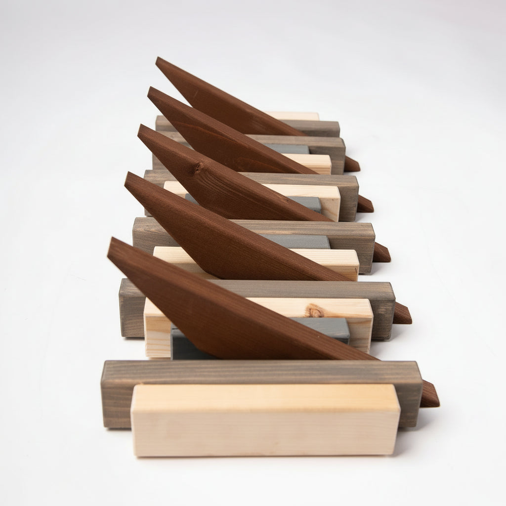 Multicolour Wood Wall Rack - Solid Wood Entryway Shelf | Lemnart-N
