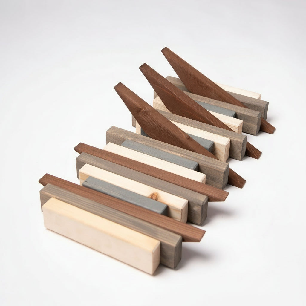 Multicolour Wood Wall Rack - Solid Wood Entryway Shelf | Lemnart-N