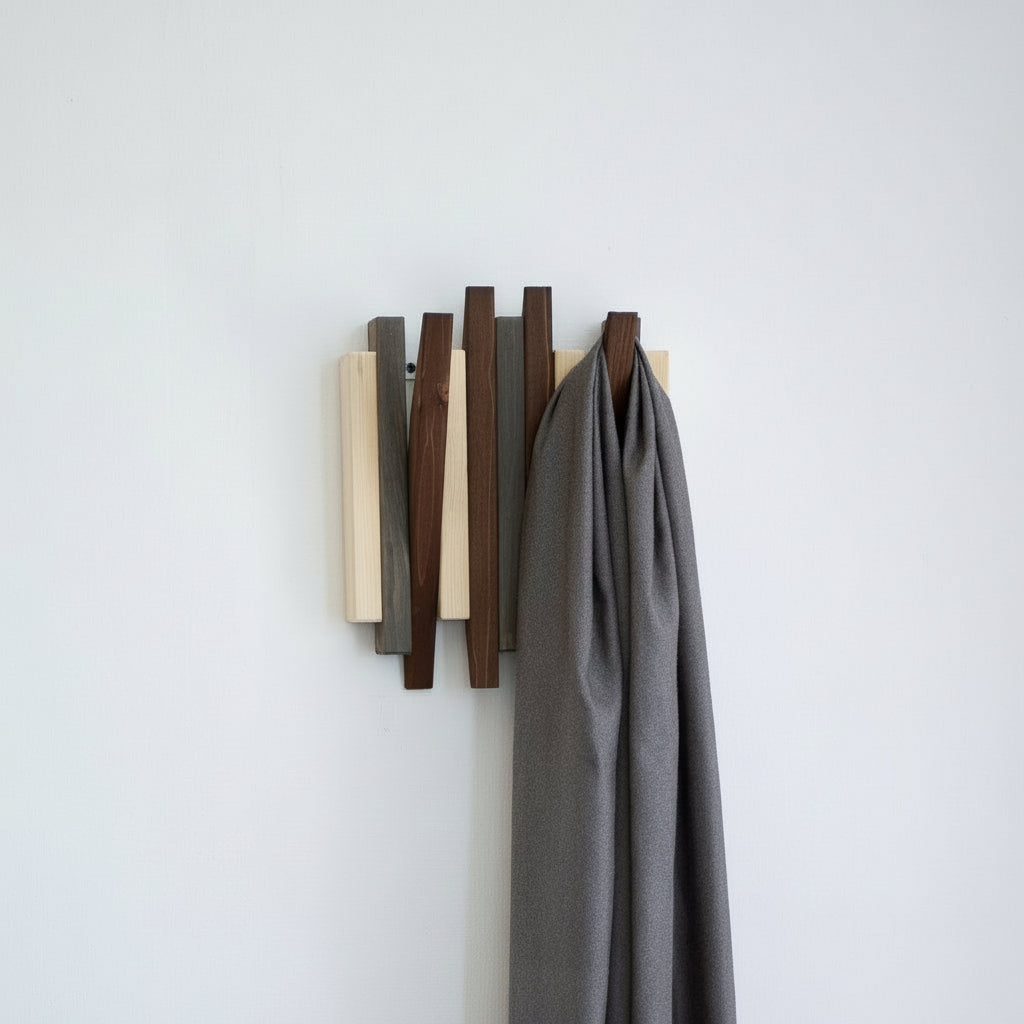 Multicolour Wooden Wall Rack - Entryway Coat Rack | Lemnart-N Mini
