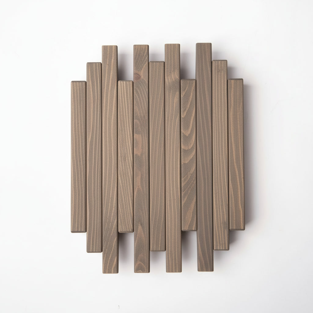 Taupe Wooden Wall Rack - Entryway Coat Rack | Lemnart-N mini