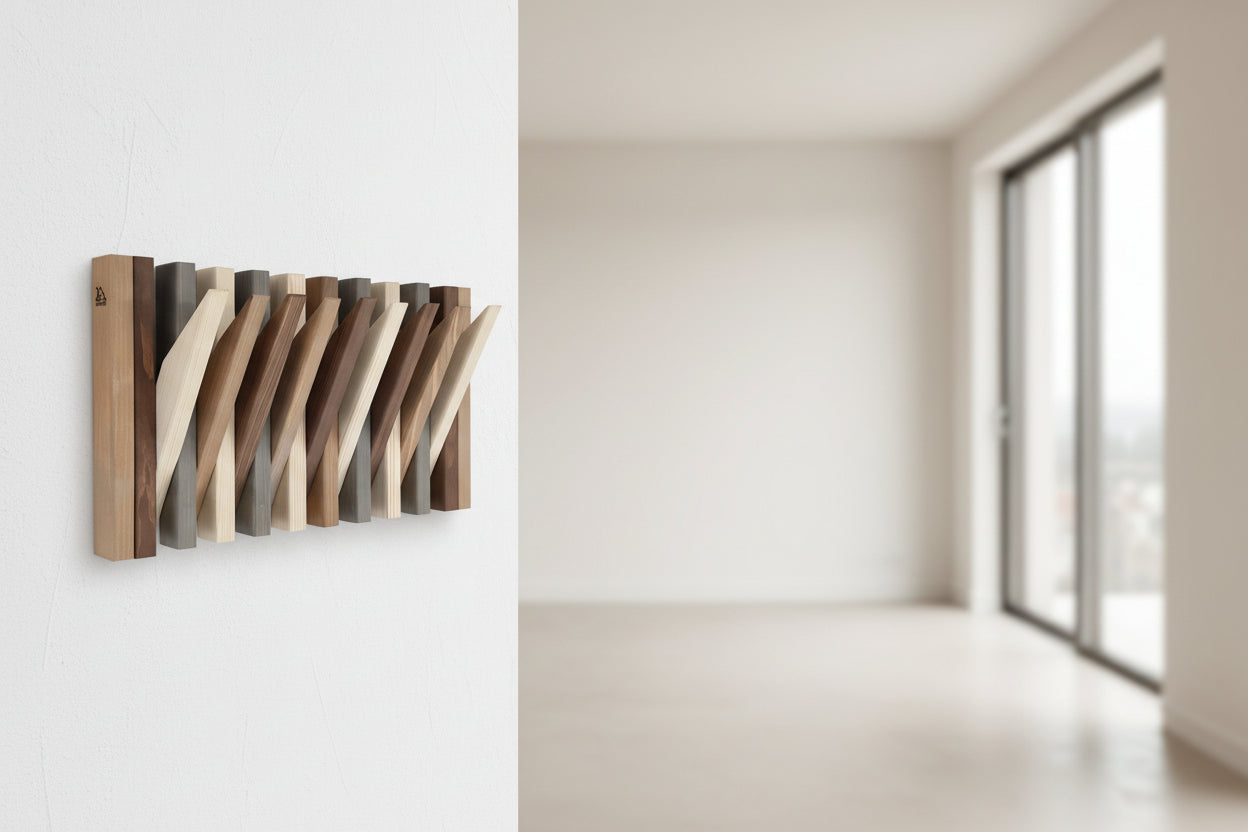Hanger Lemnart-R1 – Handcrafted Multicolour Wooden Wall Rack
