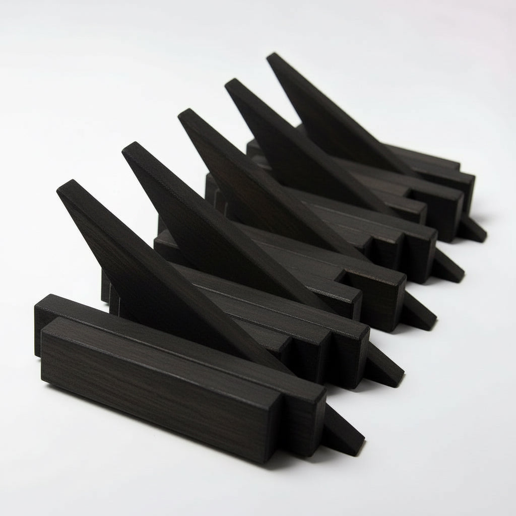 Black Wooden Wall Rack - Handmade Rack Wall Hanger | Lemnart-N