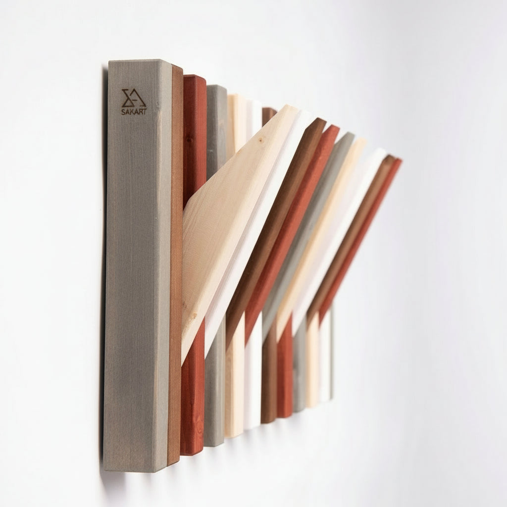 Hanger Lemnart-R3 – Handcrafted Multicolour Wooden Wall Rack