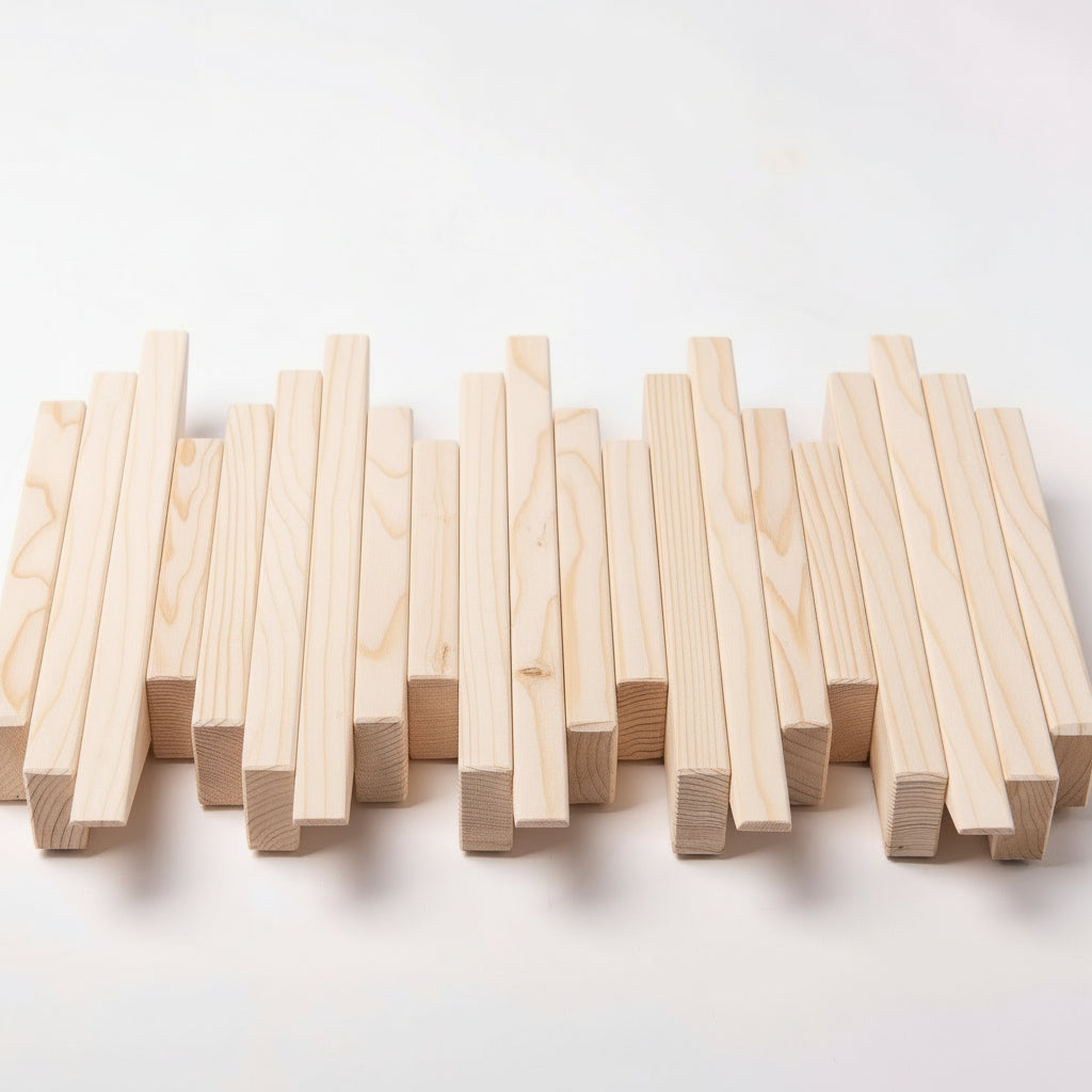 Natural Wood Wall Rack - Solid Wood Entryway Shelf | Lemnart-N