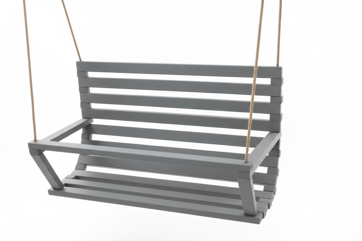 SAKART Double Wooden Kids Swing (Ages 3–12)