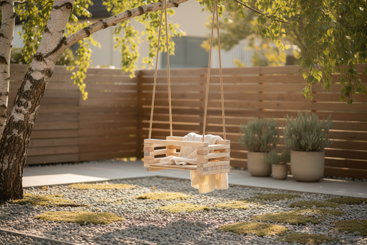 SAKART Handcrafted Wooden Toddler Swing ( Ages 2-5) Eco Friendly Kids Swing