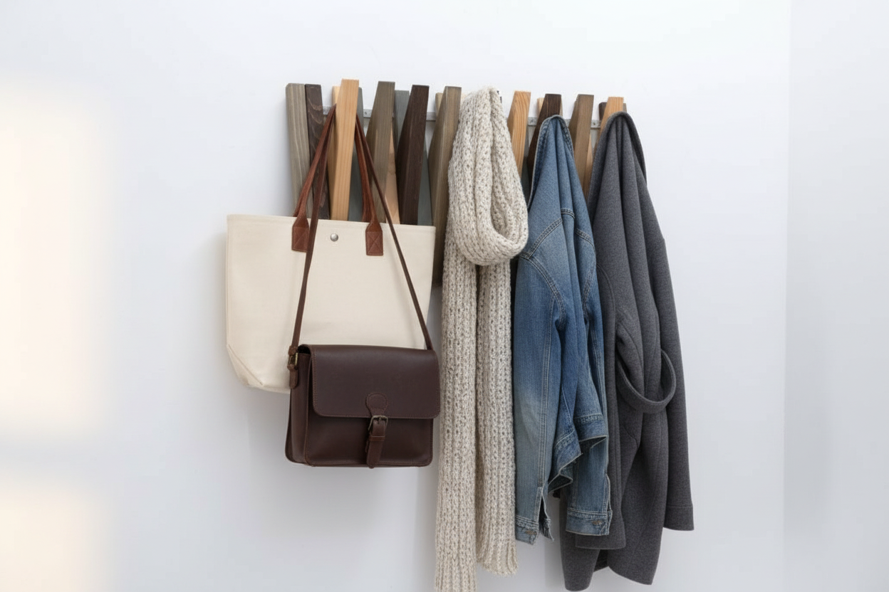 Hanger Lemnart-R1 – Handcrafted Multicolour Wooden Wall Rack