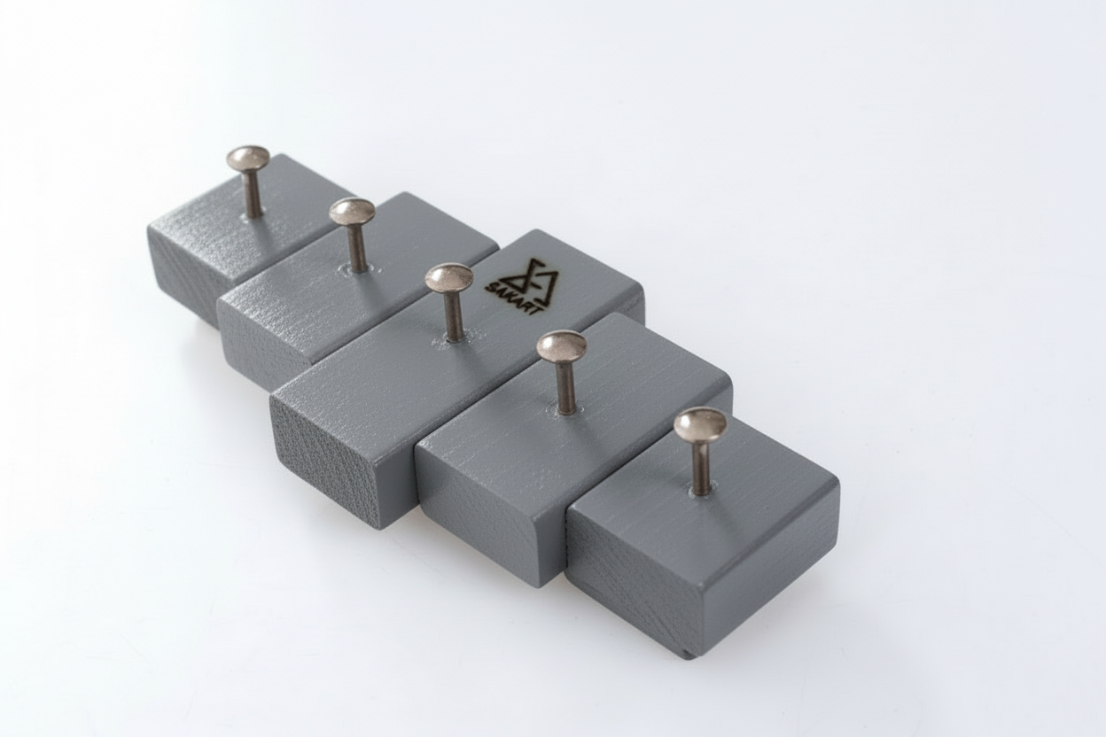 Key Holder Lemnart K – Handcrafted Taupe Wooden Wall Key Rack