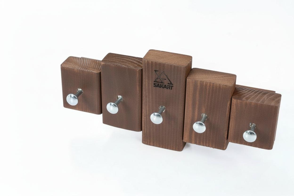 Key Holder Lemnart K – Handcrafted Chocolate  Wooden Wall Key Rack