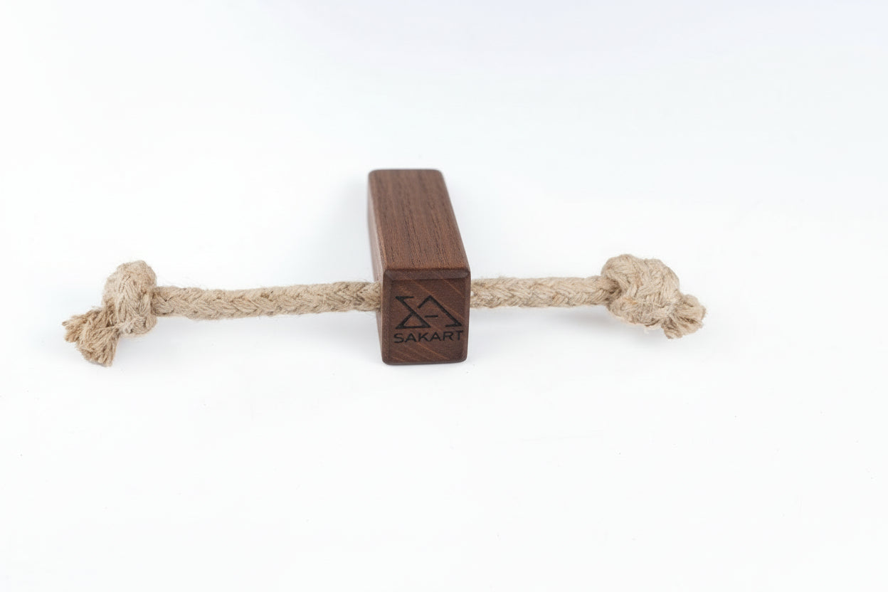 Handcrafted Eco Wooden Door Stopper- Chocolate
