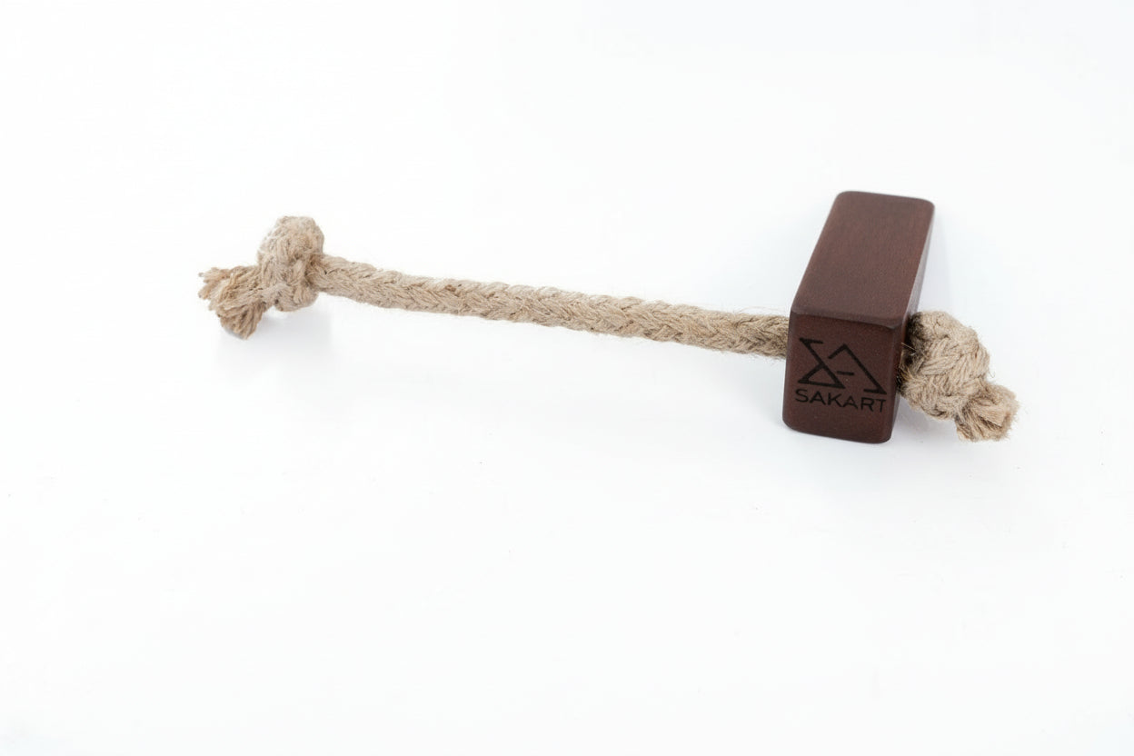 Handcrafted Eco Wooden Door Stopper- Chocolate