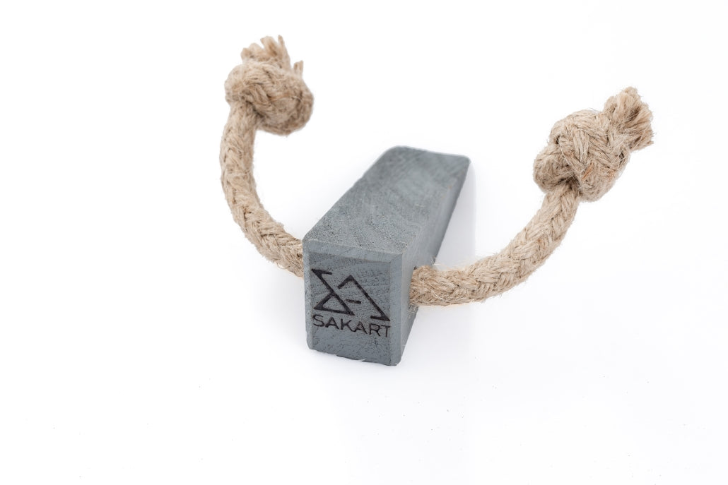 Handcrafted Eco Wooden Door Stopper-Gray