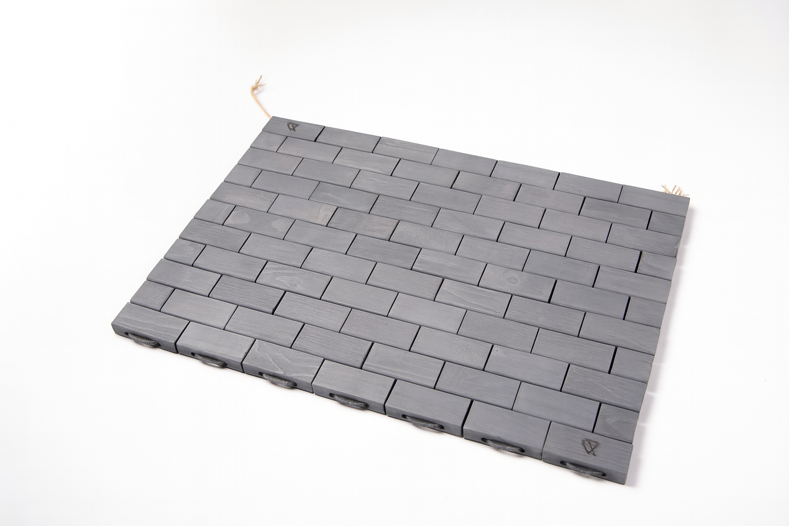 Doormat “Lemnart I” Taupe – Handcrafted Eco Wooden Mat