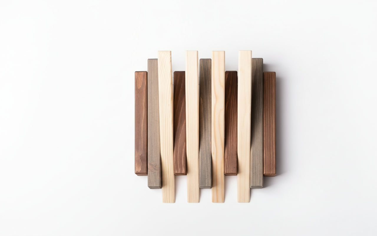 Multicolour Wooden Wall Rack - Solid Wood Entryway Shelf | Lemnart-N Mini