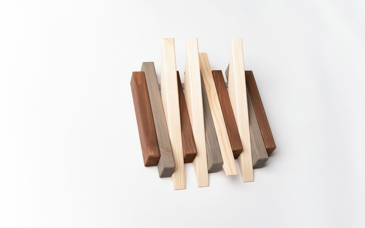 Multicolour Wooden Wall Rack - Solid Wood Entryway Shelf | Lemnart-N Mini