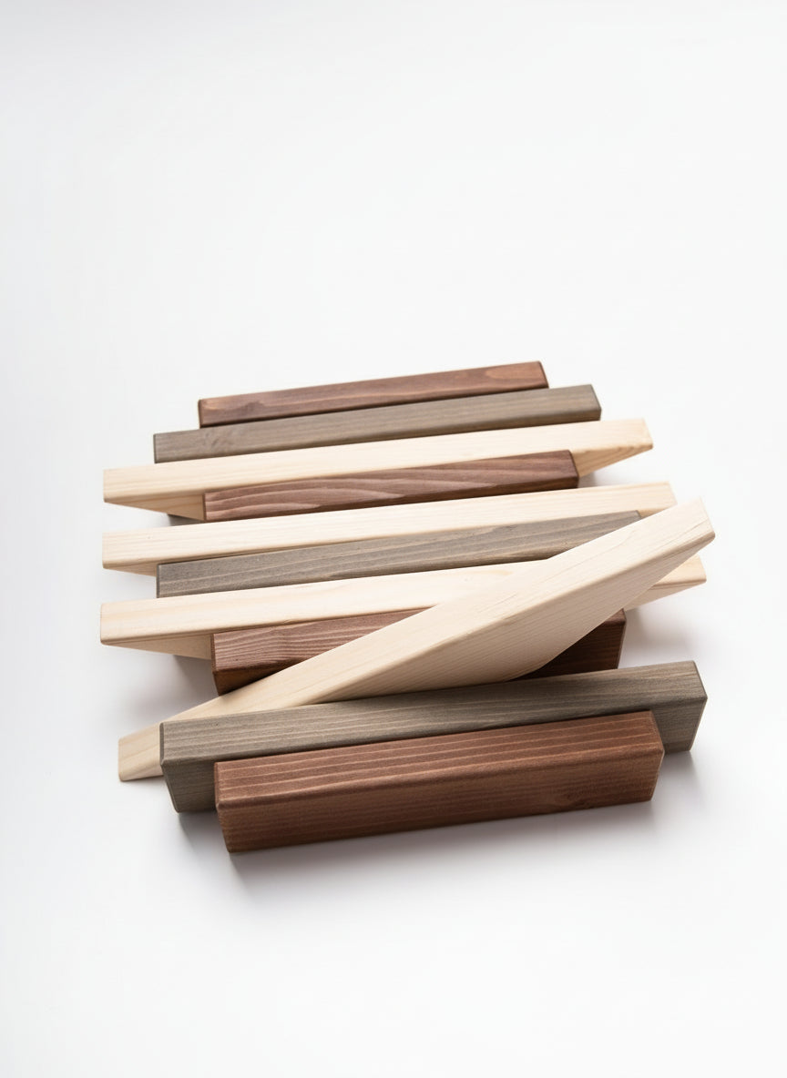 Multicolour Wooden Wall Rack - Solid Wood Entryway Shelf | Lemnart-N Mini
