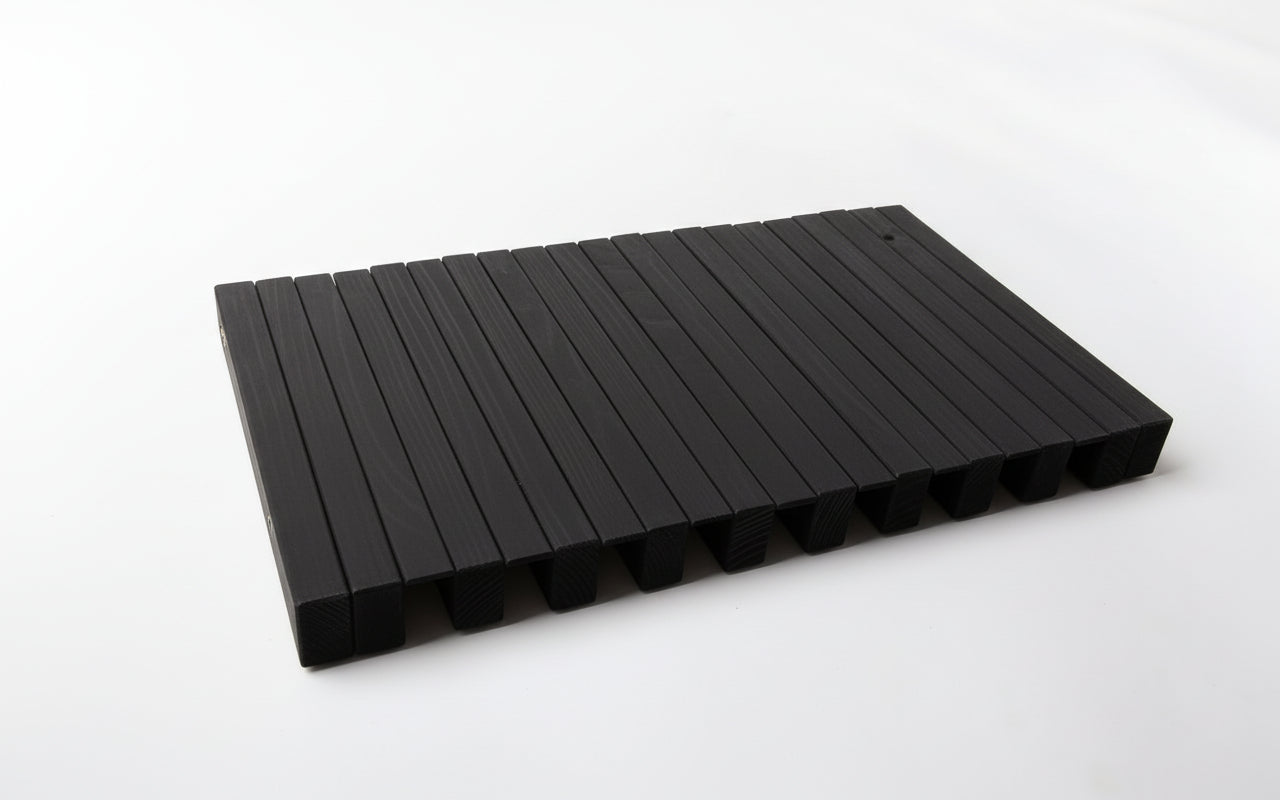 Black Wooden Wall Rack - Handmade Rack Wall Hanger | Lemnart-R