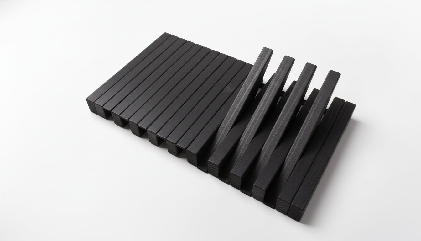 Black Wooden Wall Rack - Handmade Rack Wall Hanger | Lemnart-R