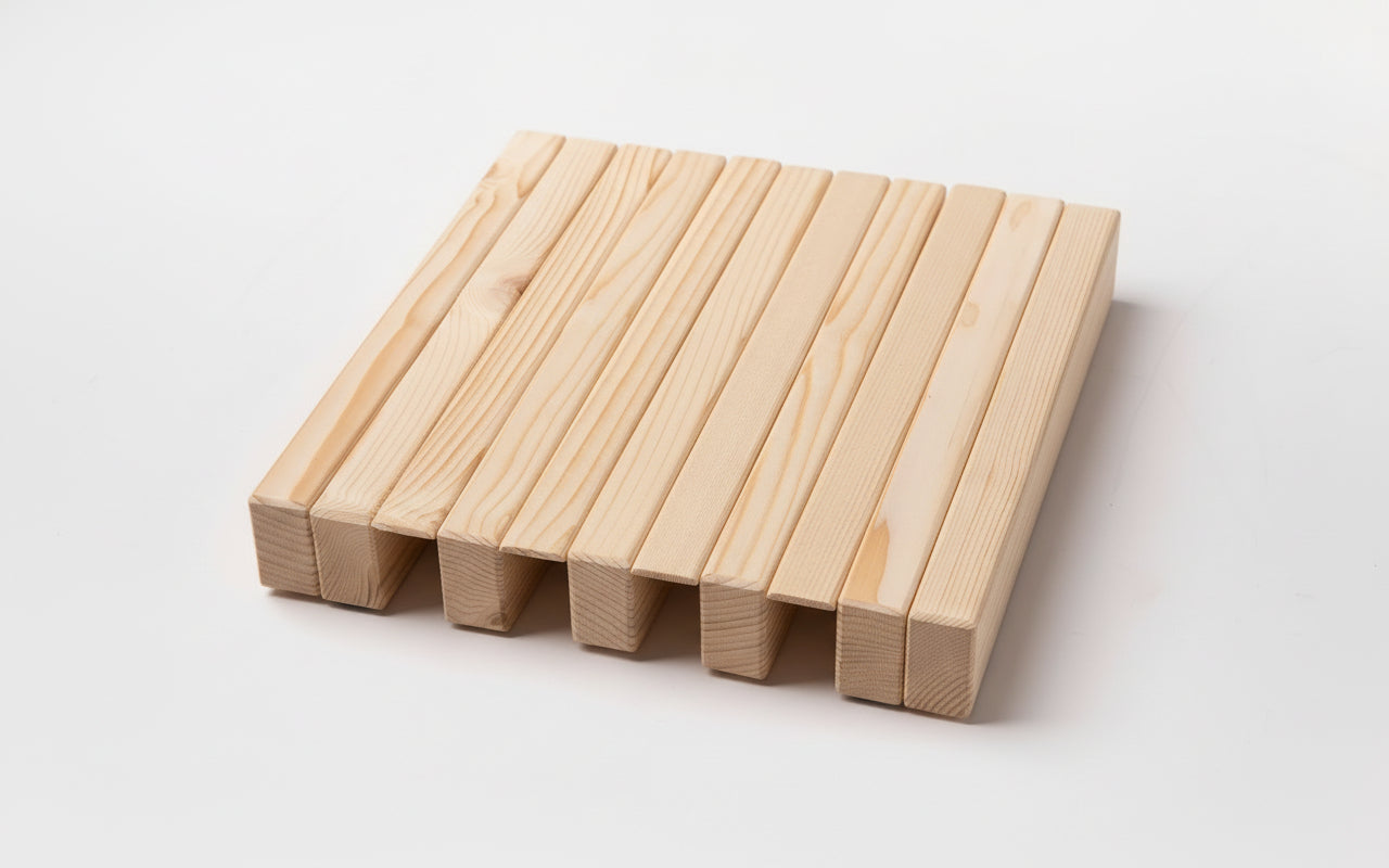 Natural Wooden Wall Rack - Hallway Organizer | Lemnart-R Mini