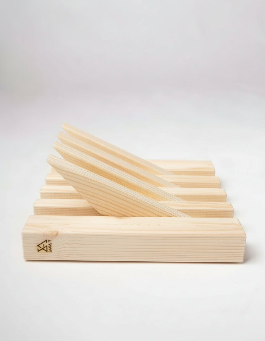 Natural Wooden Wall Rack - Hallway Organizer | Lemnart-R Mini