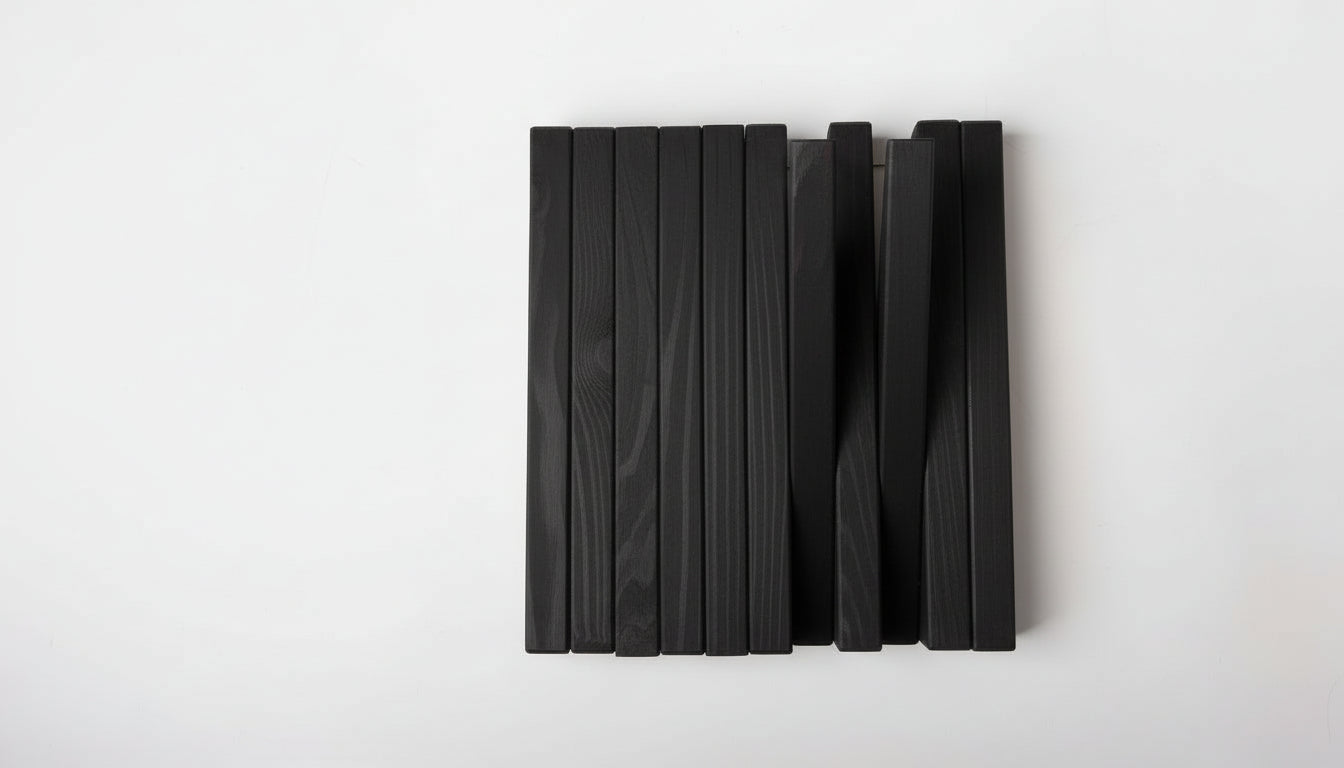 Black Wooden Wall Rack - Compact Entryway Coat Rack | Lemnart-R Mini