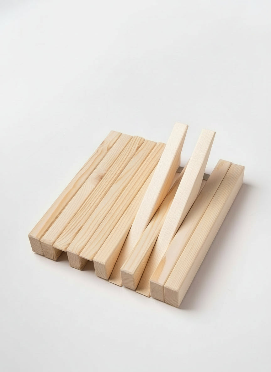Natural Wooden Wall Rack - Hallway Organizer | Lemnart-R Mini