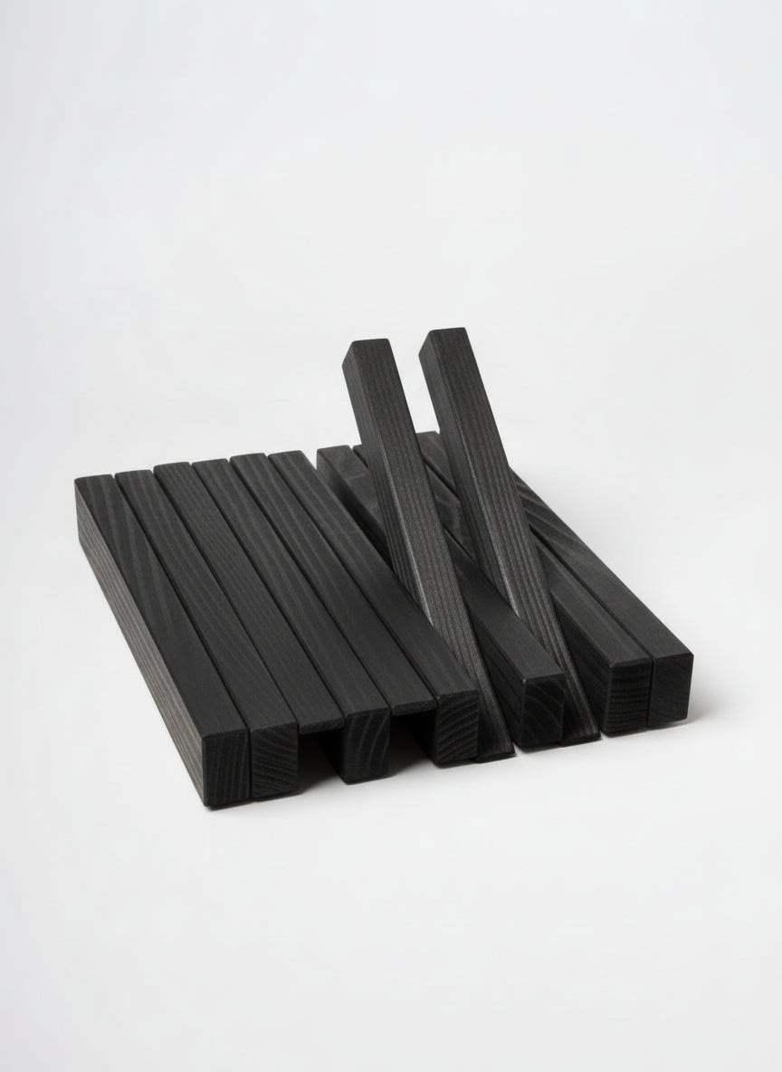 Black Wooden Wall Rack - Compact Entryway Coat Rack | Lemnart-R Mini