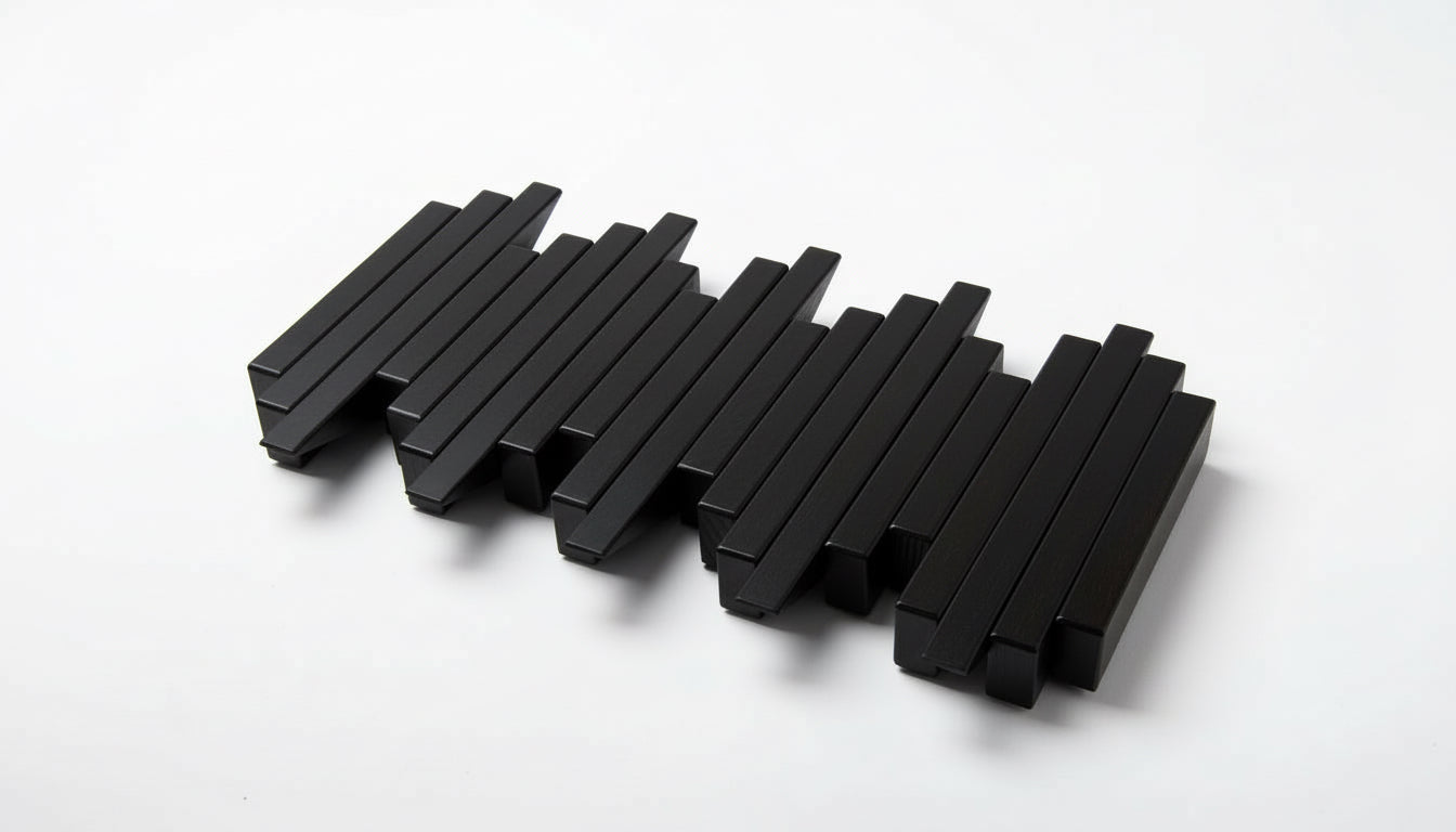 Black Wooden Wall Rack - Handmade Rack Wall Hanger | Lemnart-N