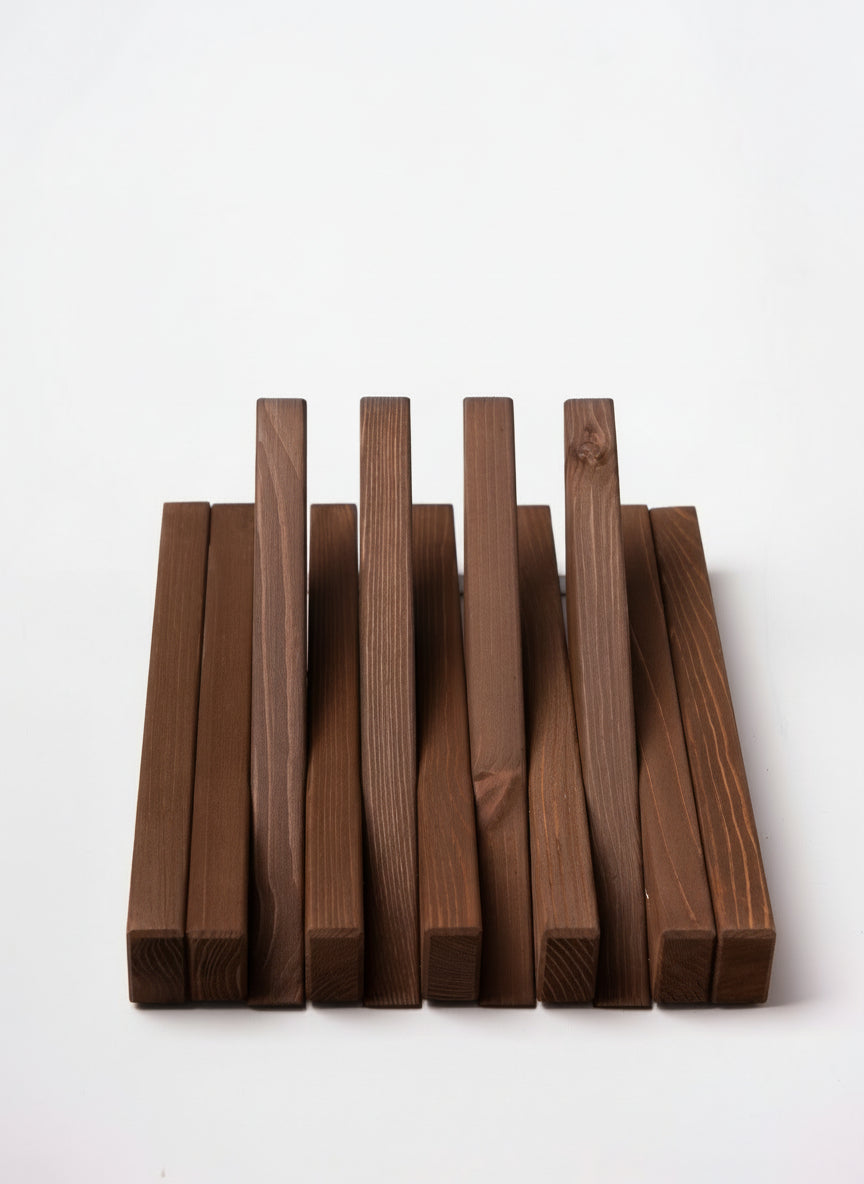 Chocolate Wooden Wall Rack - Entryway Wall Hanger| Lemnart-R Mini