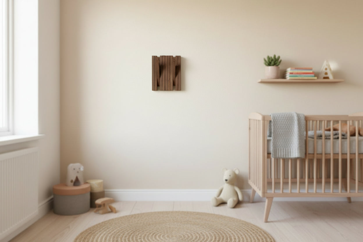 Chocolate Wooden Wall Rack - Entryway Wall Hanger| Lemnart-R Mini