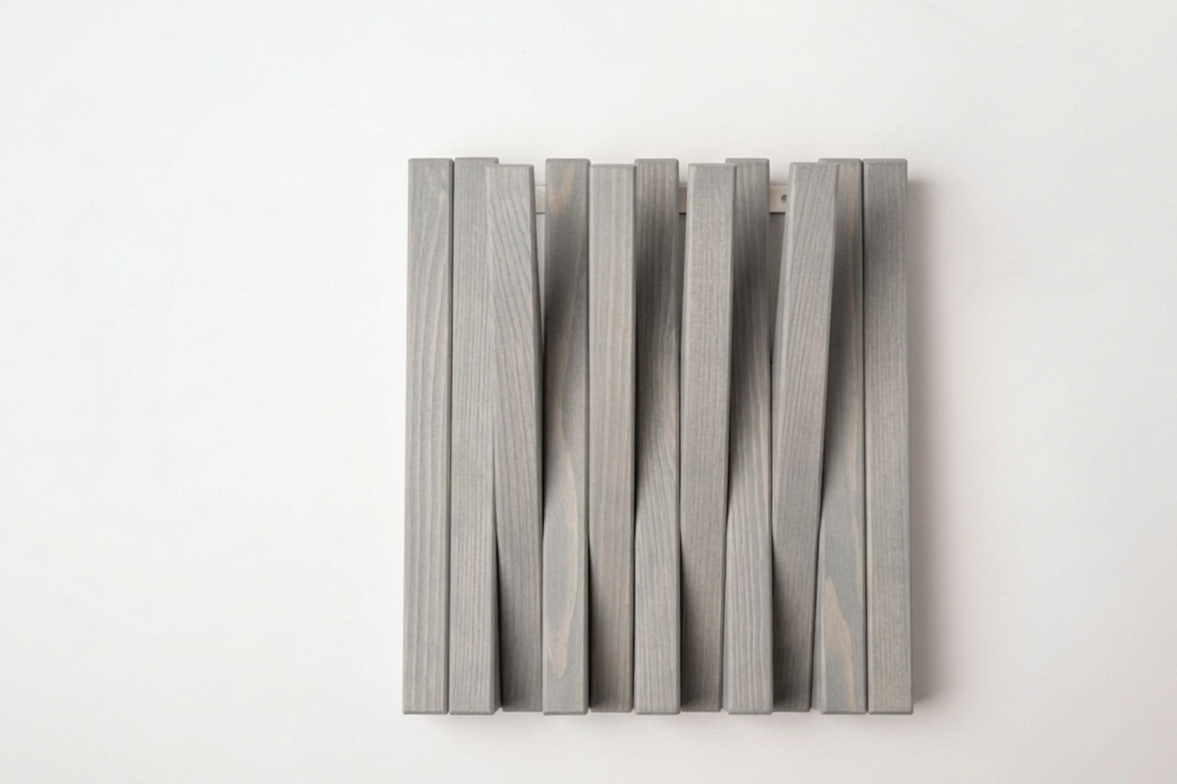 Taupe Wooden Wall Rack - Entryway Organizer | Lemnart-R1 Mini
