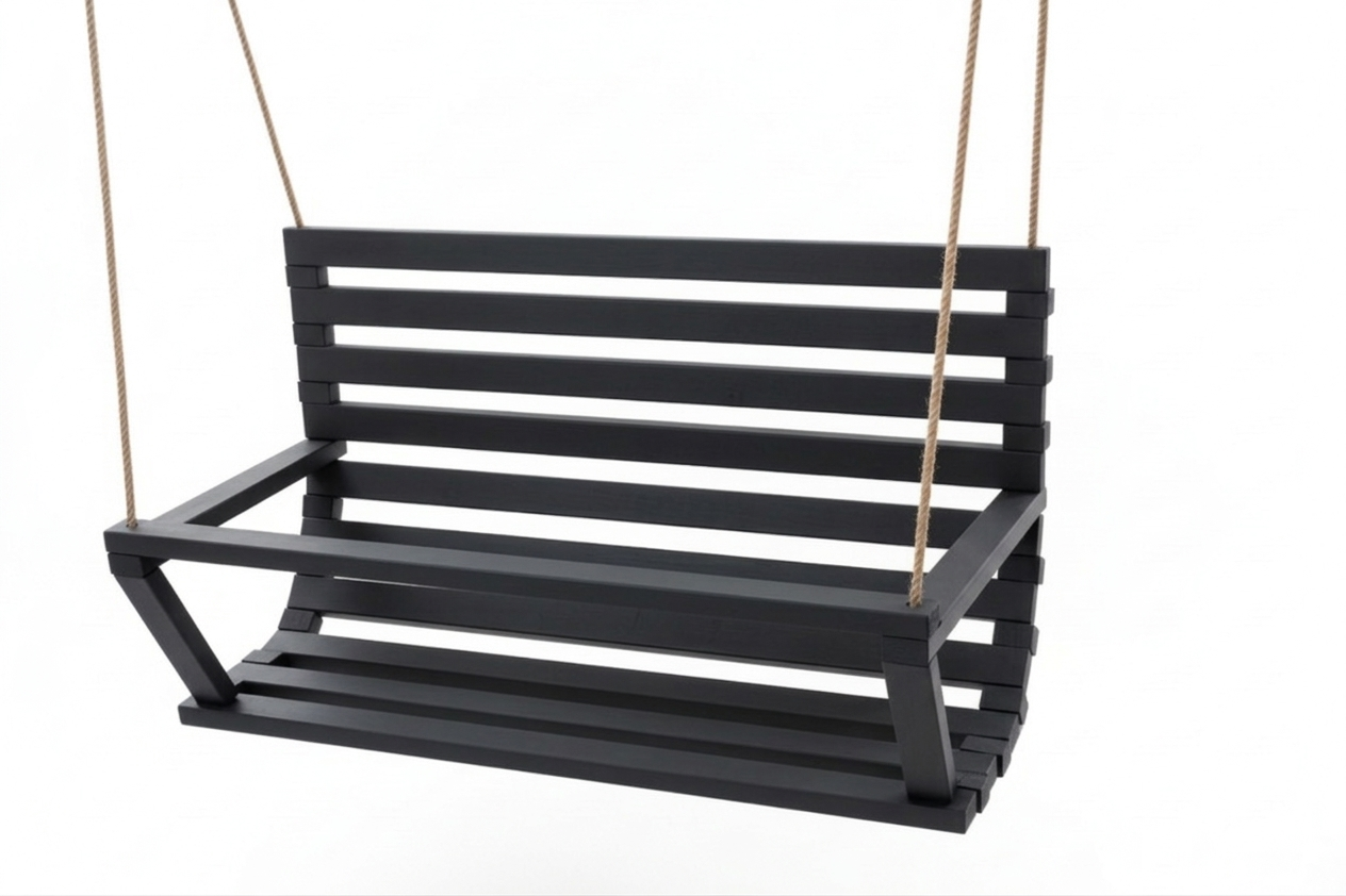 SAKART Double Wooden Kids Swing (Ages 3–12)