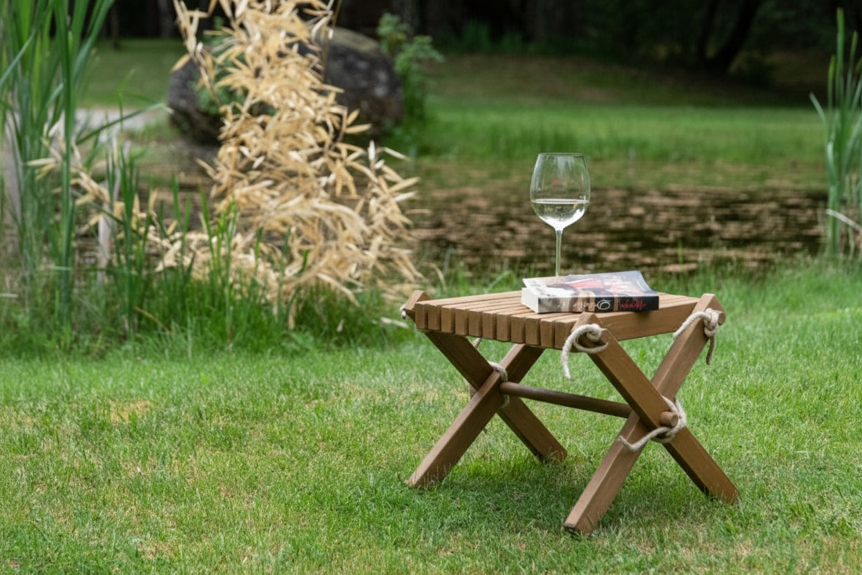 Wooden Side Table / Stool - Handmade Garden & Patio Furniture