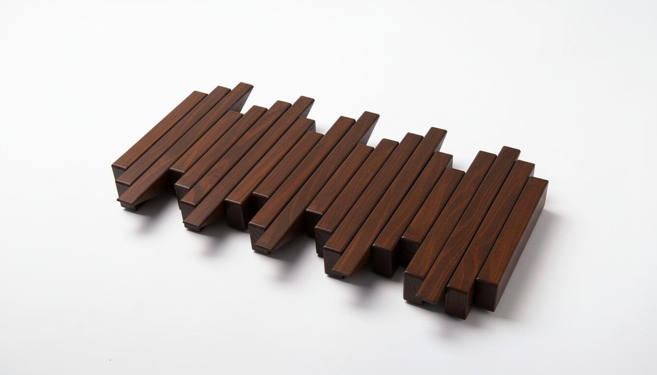 Chocolate Wooden Wall Rack - Handmade Rack Wall Hanger | Lemnart-N