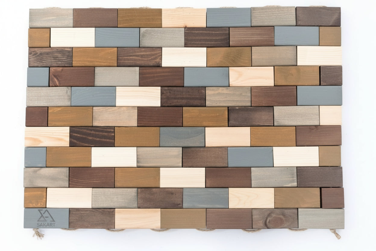 Handmade Wooden Doormat – Natural, Durable & Versatile