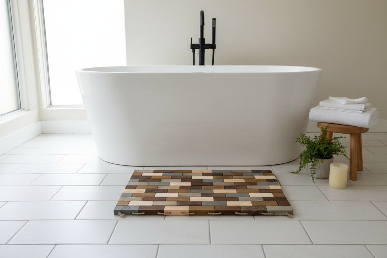 Handmade Wooden Doormat – Natural, Durable & Versatile