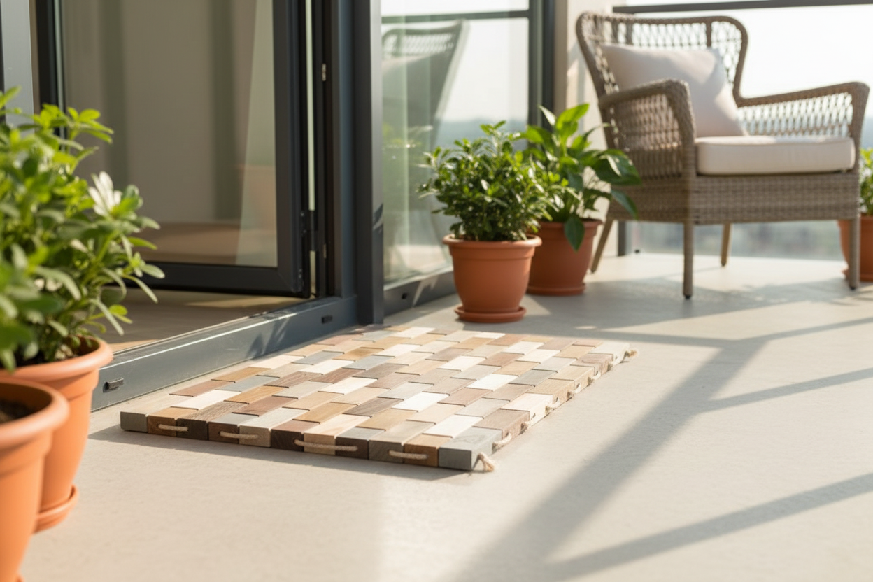 Handmade Wooden Doormat – Natural, Durable & Versatile