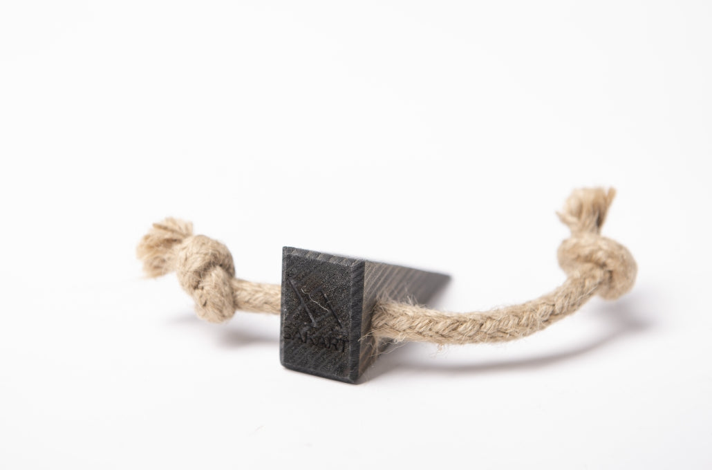 Handcrafted Eco Wooden Door Stopper-Black