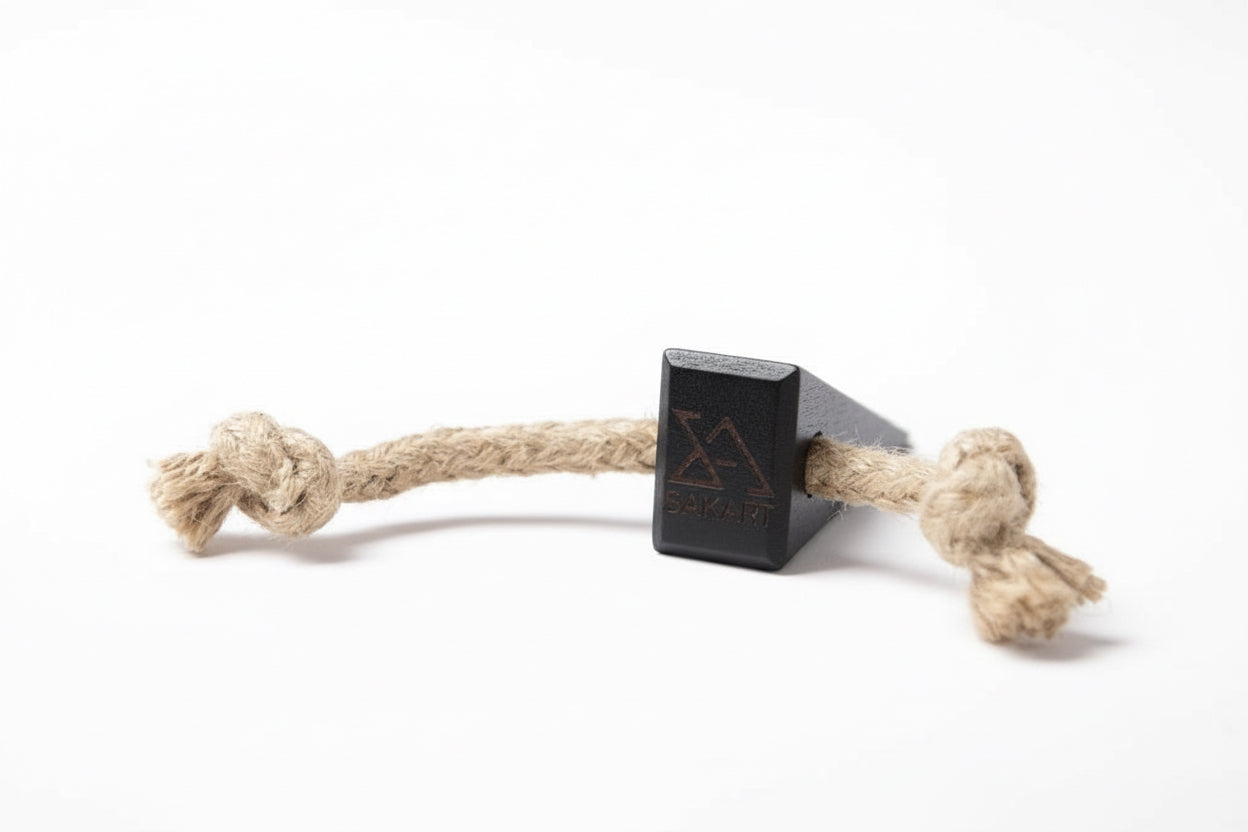 Handcrafted Eco Wooden Door Stopper-Black