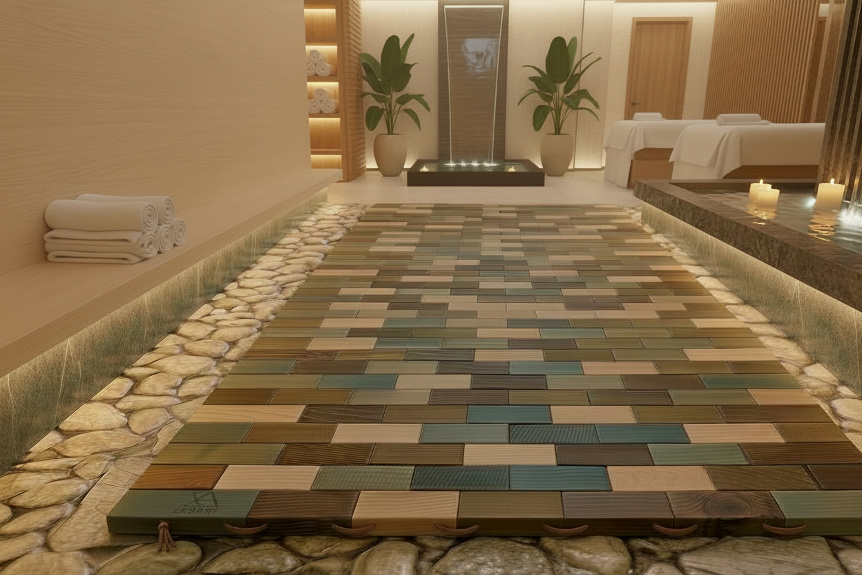 Handmade Wooden Doormat – Natural, Durable & Versatile