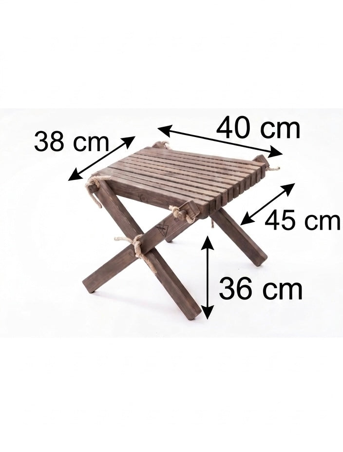 Wooden Lounge Set (Chair + Stool) - Handmade Outdoor Furniture | Sakart