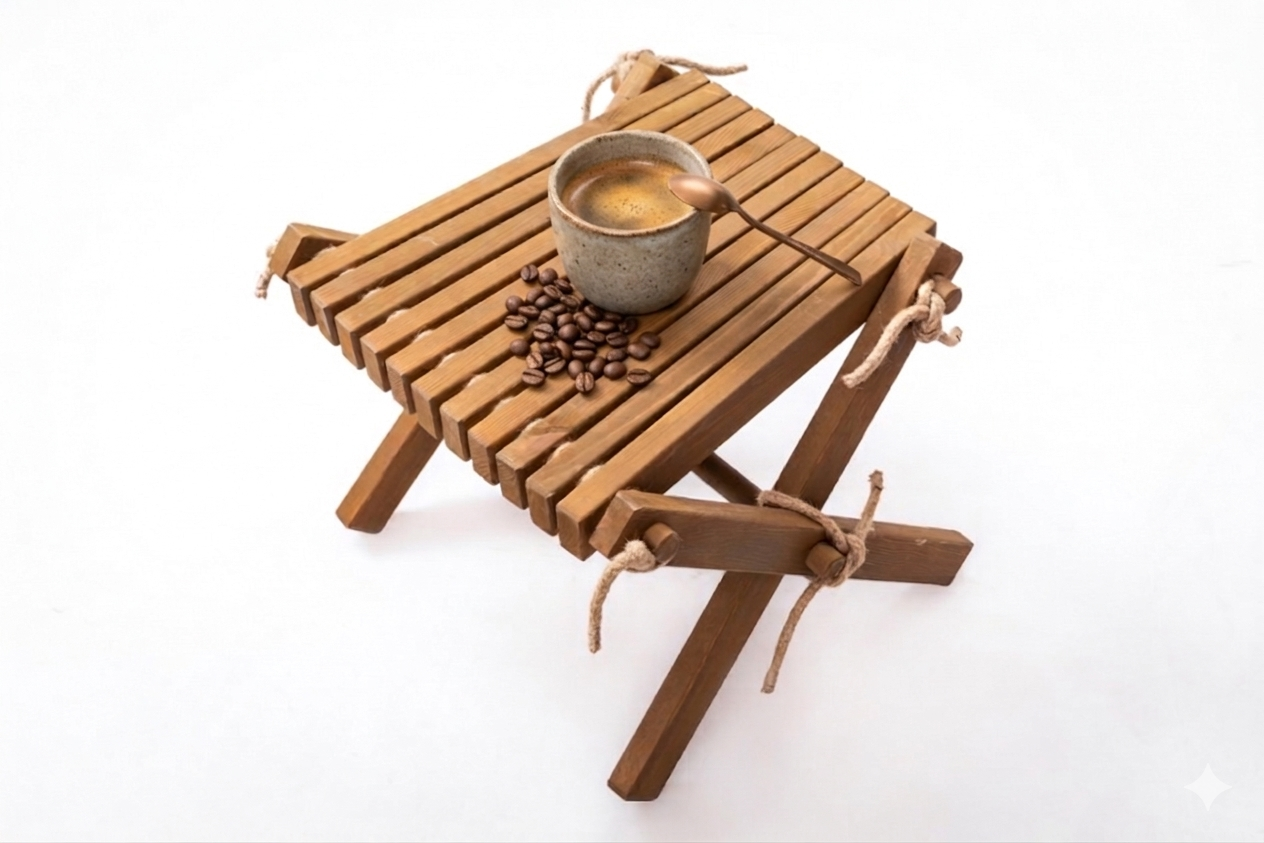 Wooden Side Table / Stool - Handmade Garden & Patio Furniture