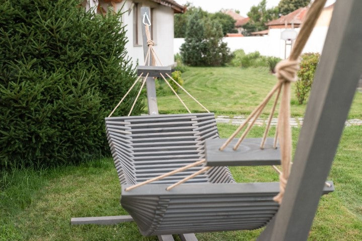 SAKART Wooden Hammock with or without Stand - Outdoor Garden Hammock