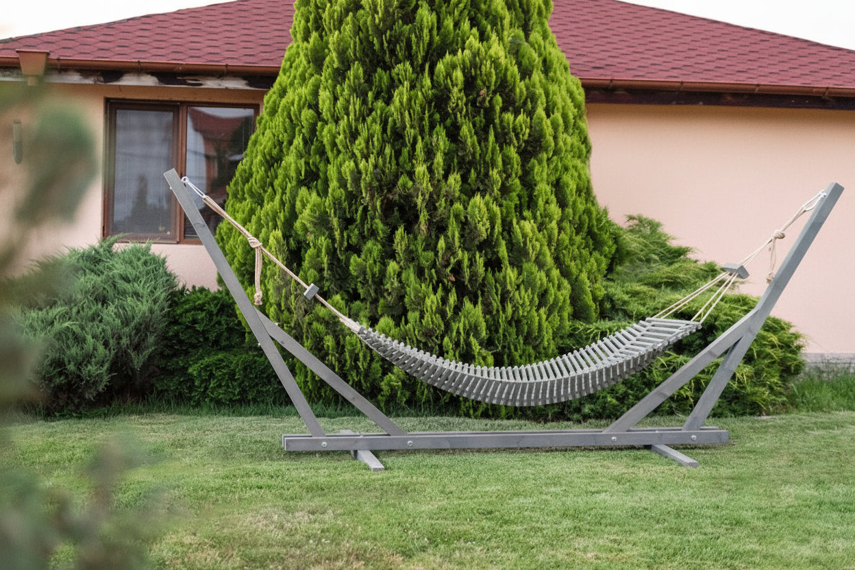 SAKART Wooden Hammock with or without Stand - Outdoor Garden Hammock