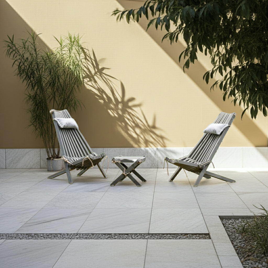 Wooden Lounge Set - 2 Chairs & Stool | Handmade Outdoor Furniture