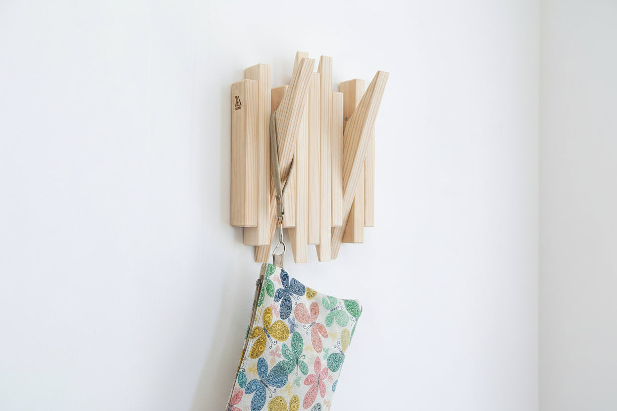 Natural Wood Wall Rack - Entryway Coat Rack | Lemnart-N Mini