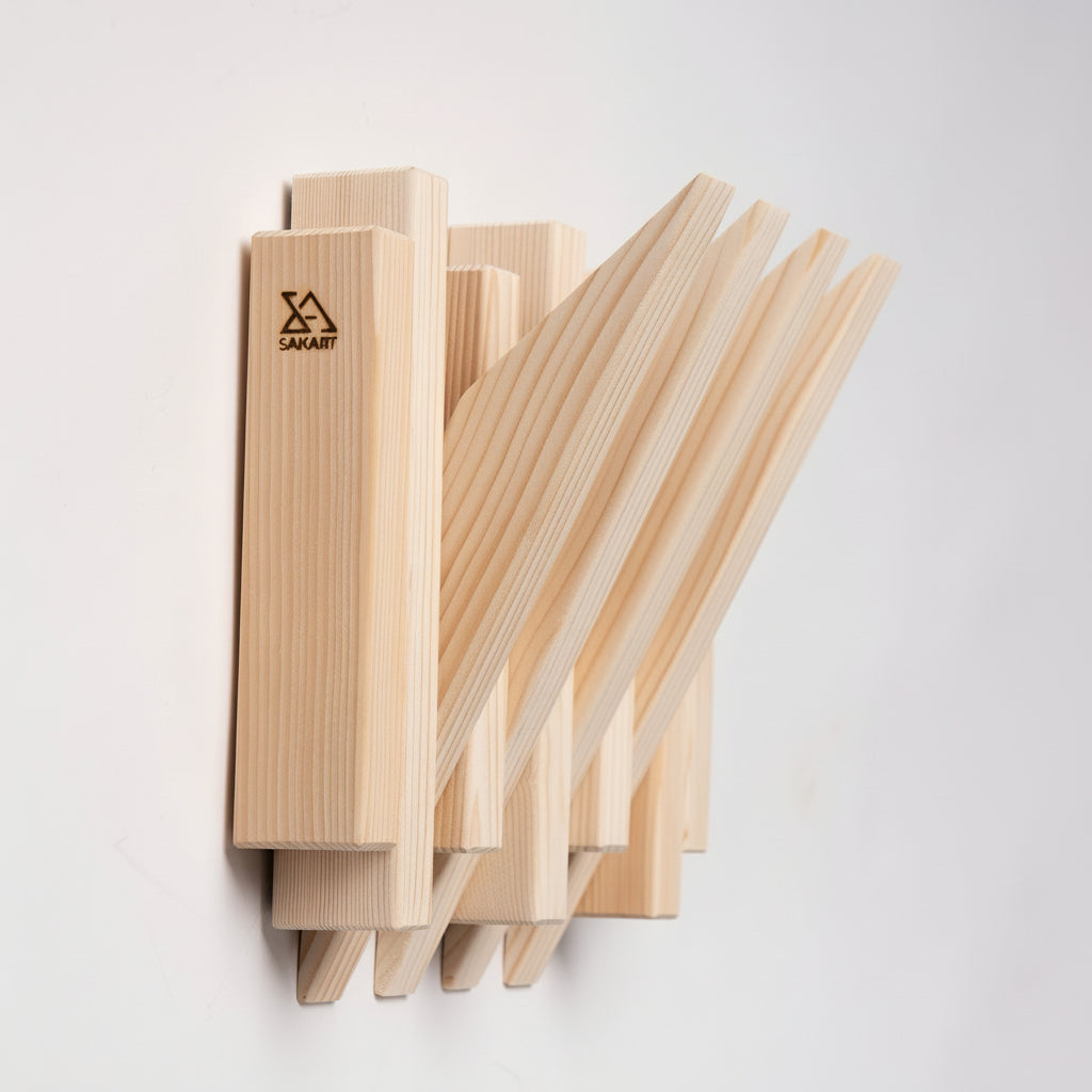 Natural Wood Wall Rack - Entryway Coat Rack | Lemnart-N Mini