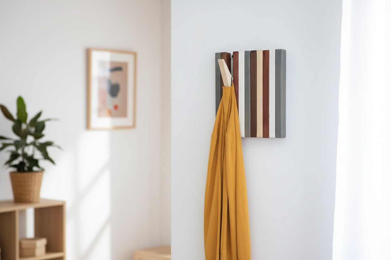 Hanger Lemnart-R3 Mini – Handcrafted Multicolour Wooden Wall Rack